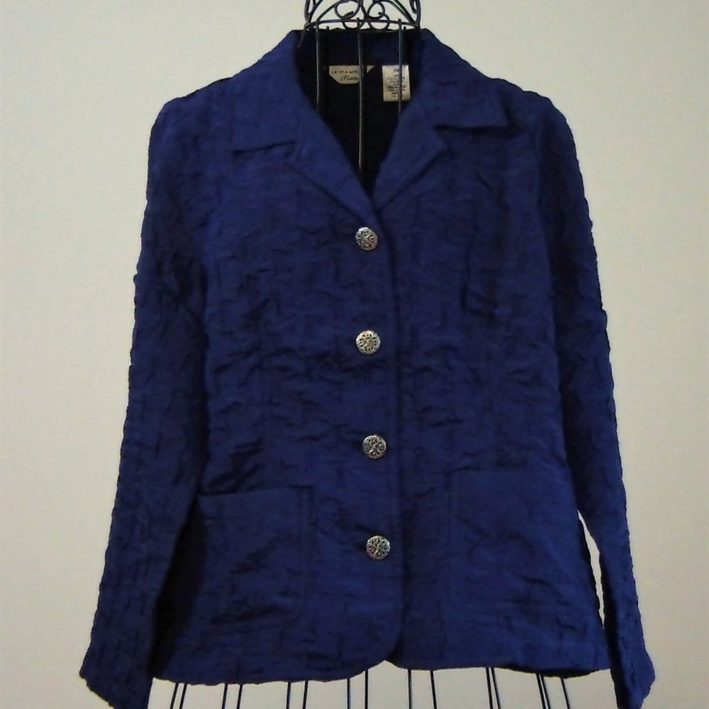 Laura Ashley blue silky jacket